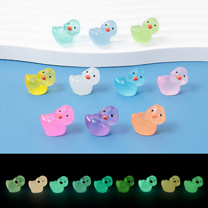 Patitos de Resina en Miniatura que Brillan en la Oscuridad, Surtidos en Varios Colores, Adornos Decorativos para el Interior del Automóvil, Jardín y Paisaje - Product Image 6