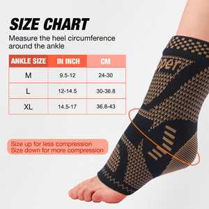 Copper Fiber <b>Ankle</b> <b>Support</b> Compression Breathable Protective Gear for Sports Adult Unisex MLXL Size - Product Image 1
