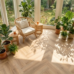 <span class=keywords><strong>Parquet</strong></span> en chêne blanc SPC Click Lock, vinyle imperméable, 6 mm 8 mm, anti-rayures, pour bureau, villa - Product Image 1