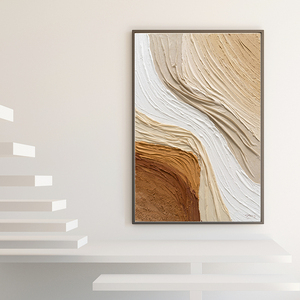 <span class=keywords><strong>Pintura</strong></span> al óleo de lienzo abstracta con textura <span class=keywords><strong>3D</strong></span> pintada a mano, decoración moderna personalizada <span class=keywords><strong>para</strong></span> la pared del salón y el hogar - Product Image 2