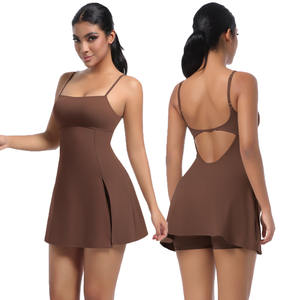 Gaun olahraga Bawahan Wanita, baju tenis Yoga dengan bantalan dada, tali punggung cantik Golf luar ruangan - Product Image 1