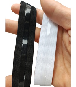 Đi Xe Đạp May <span class=keywords><strong>25Mm</strong></span> Chiều Rộng Polyester Vải Ban Nhạc Đàn Hồi Gripper Silicone Băng Cho Quần Áo - Product Image 1