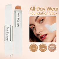 Stick de fond de teint éclaircissant changeant de couleur, marque privée, logo personnalisé, imperméable, longue tenue, pour peaux sensibles, maquillage du visage