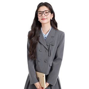 Women's Formal Suit Set Solid Color Polyester Autumn Casual Wear For University Students Interview Speech Defense - Product Image 4