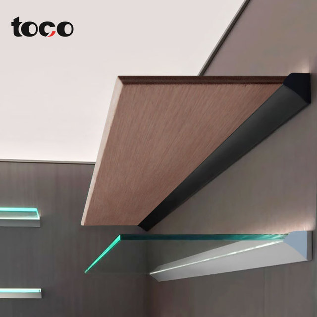 High Quality Led Illuminated Display Wall-Mounted Glass Board Display Stand for Living Room Decorative