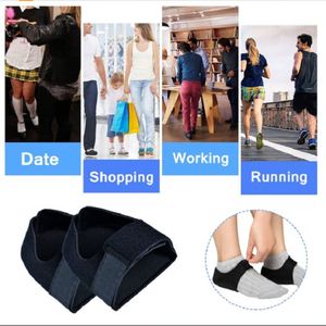 Silicone <b>Heel</b> Pads Shock Absorption Relieving Leg Pressure Adjustable Straps Prevent Slipping Insoles - Product Image 5