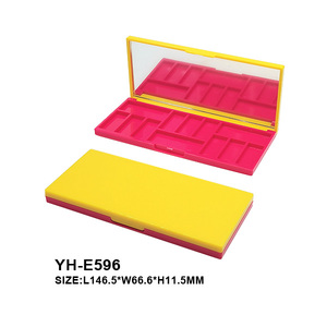 Translucent/Solid Color <b>Empty</b> Eyeshadow Palette 12‑Grids Cosmetic Blush Makeup Case Plastic Eyeshadow Container Custom Logo - Product Image 5