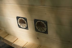 ساونا صنوبر حرارية خارجية خشبية برميل ساونا مع غرفة ساونا شرفة أمامية - Product Image 6