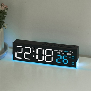 Wholesale Lumina Modern Design Style Night Light Alarm <strong>Clock</strong> New Multi-Functional LED Display Digital <strong>Clocks</strong> - Product Image 1