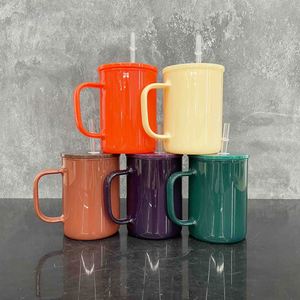 Taza de Vidrio Sublimable de 17 oz, Color Verde Marrón Leche Naranja, para Navidad - Product Image 1