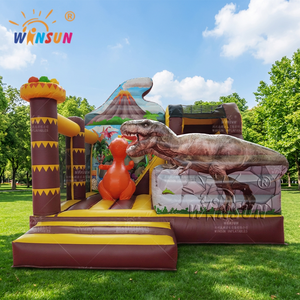 Winsun High Quality Dinosaur Molding PVC <b>Inflatable</b> <b>House</b> Bouncy Jumper Castle Combo with Custom Size CE Certification - Product Image 1