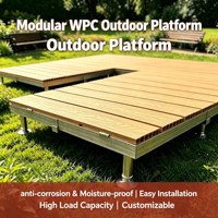 Système de terrasse modulaire AluDeck en WPC, hauteur réglable, antidérapant, résistant aux intempéries, terrasse extérieure moderne, sous-sol, entrepôt