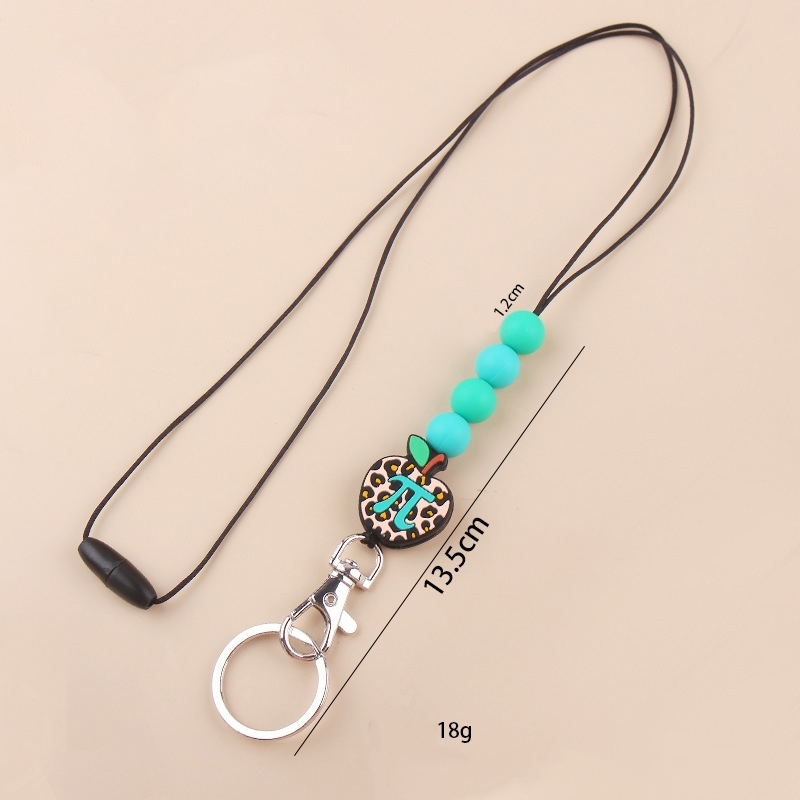 Custom Personalized Silicone Hand Wrist Key Chain Lanyard Silicone Pvc Keychain Short Strap Lanyard Image 4