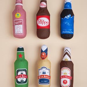 Juguete de Peluche para Mascotas, Novedoso y Sostenible, de Algodón, Divertido, con Forma de Botella de Vino, para Perros, con Sonido, para Limpiar los Dientes, Resistente a Mordeduras - Product Image 2