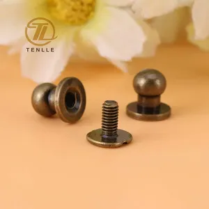 圆头黄铜铆钉DIY用品螺柱螺丝布配件包配件