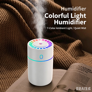 Portable USB Car Humidifier Cool Mist Humidifier <b>Mini</b> Air Humidifier Car Aroma Diffuser Essential Oil Diffuser <b>Desk</b> Humidifier - Product Image 1