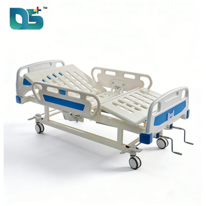 Lit d'hôpital manuel à <span class=keywords><strong>2</strong></span> fonctions avec panneau de tête ABS, barrière de lit en PP et dossier réglable pour personnes âgées et handicapées - Product Image 2