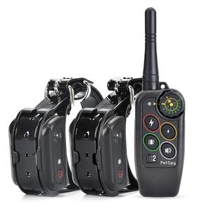 <span class=keywords><strong>Collar</strong></span> de choque de entrenamiento de perro remoto de <span class=keywords><strong>1100</strong></span> yardas para 2 perros traje para perros medianos a grandes impermeable recargable - Product Image 3