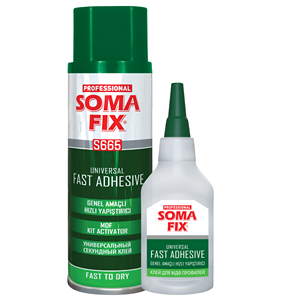 SOMAFIX 500 ml + 125 gr. Adhesivo Universal de Secado Rápido con Activador S667 - Product Image 1