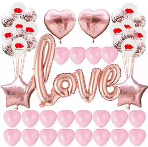 بالونات حمراء على شكل قلب ، 48 قطعة, مجموعة بالونات من اللاتكس ، تستخدم في حفلات الزفاف وعيد الحب - Product Image 2
