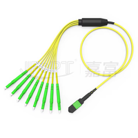Câble de brassage 8 fibres OS2 MPO APC vers LC APC G657A1 à faible perte, polarité A/B/C, pour centre de données