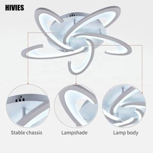 Lámpara de techo LED moderna con accesorio de iluminación, decoración del hogar de nuevo diseño para sala de estar, cubierta acrílica y Base de Metal - Product Image 4