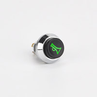 Bouton poussoir Simracer 12mm verrouillant 1NO interrupteur à bouton en métal étanche motif personnalisé avec Led