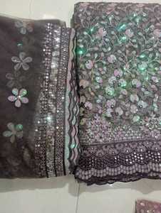 Standard Quality Embroidery Rainbow Sequence <strong>Net</strong> <strong>Fabric</strong> Dress From Indian Exporter and Supplier at <strong>Bulk</strong> Price - Product Image 5