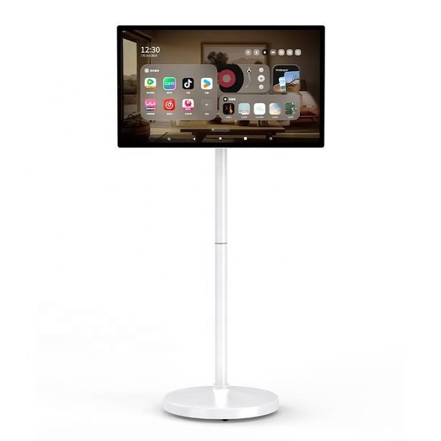 Wholesale 32 Inch Mobile Smart Tv 4K Wireless Moveable Android Interactive Display Indoor Portable Smart Tv on Wheels