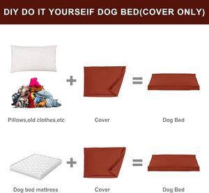 Waterproof Washable Linen Dog Bed Cover Luxury Style Print Sustainable All Seasons Rectangle Portable Pet Backseat <b>Mat</b> Carton - Product Image 5