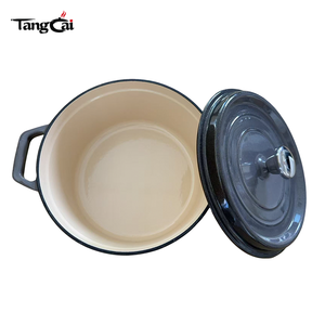 <span class=keywords><strong>Cocotte</strong></span> <span class=keywords><strong>en</strong></span> <span class=keywords><strong>fonte</strong></span> émaillée tendance 31 <span class=keywords><strong>cm</strong></span> 6QT, revêtement émaillé résistant aux éclats, avec couvercle, pour la cuisson des ragoûts et la cuisson du pain - Product Image 3