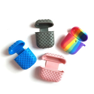 Benutzer definiertes Logo Stoß feste Schutzhülle aus weichem Luft silikon für <span class=keywords><strong>App</strong></span> le Pods 1 2 Zubehör - Product Image 5