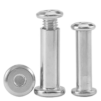 Vis de connexion en acier inoxydable noir à tête hexagonale, ensemble de boulons et d'écrous pour meubles, vis de liaison mâle et femelle, vis Chicago