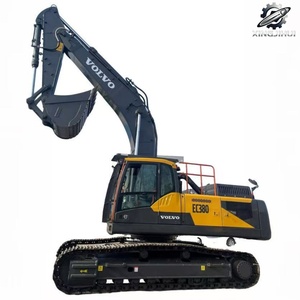 รถขุดตีนตะขาบ Volvo EC380 มือสอง ขนาด 38 ตัน บุ้งกี๋ 2 ลูกบาศก์เมตร แบรนด์แท้จากสวีเดน รถขุดขนาดใหญ่สำหรับงานก่อสร้าง ชั่วโมงการทำงานต่ำ สภาพดี - Product Image 1