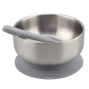 Bols à ventouse anti-brûlure non toxiques, bols pour tout-petits en acier inoxydable 304 à double couche isolés - Product Image 1