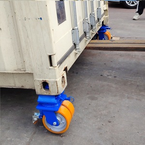 <span class=keywords><strong>Roue</strong></span> de roulette de conteneur d'expédition <span class=keywords><strong>motorisée</strong></span> électrique de 10 tonnes 4 pièces comme 1 ensemble de roues mobiles de patin de chariot de conteneur - Product Image 5