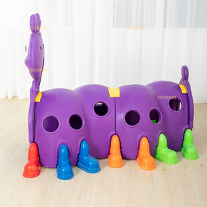 Plástico CaterpillarTunnel Kindergarten Preescolar Niños Juguetes Bebé Gatear Empalmable Púrpura Caterpillar Tunnel <span class=keywords><strong>para</strong></span> niños - Product Image 3
