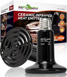 Lampe chauffante en céramique REPTI <span class=keywords><strong>ZOO</strong></span> DL180050 100W pour reptiles, ampoules de nuit pour terrarium de reptiles, tortues, dragons barbus, geckos - Product Image 1
