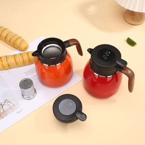Modern Stainless Steel Insulated <b>Kettle</b> Intelligent Temperature Display New Handle for Home Office Use Tea-Water Separation - Product Image 3