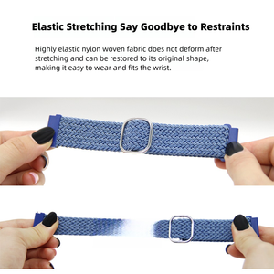 Correa tejida elástica de nailon de 22mm para <span class=keywords><strong>Amazfit</strong></span> Series hebilla de <span class=keywords><strong>Metal</strong></span> estable reemplazo de liberación rápida pulsera transpirable ajustable - Product Image 6