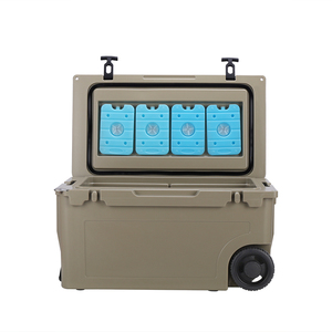 Offre Spéciale – Glacière à roulettes moderne <span class=keywords><strong>en</strong></span> PE, personnalisable avec logo OEM, grande capacité 55QT, haute qualité, portable et rotomoulée pour aliments - Product Image 5