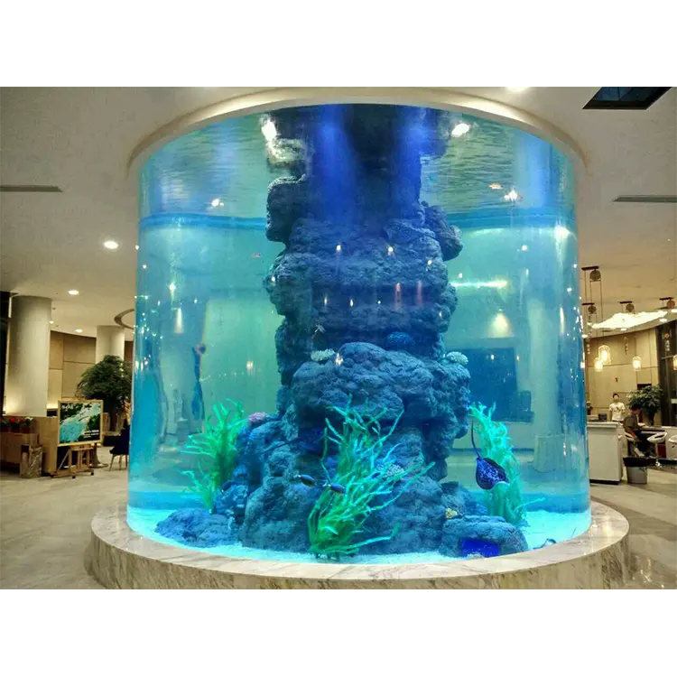 शानदार ग्रैंड विला होटल DIY शैलियों डिजाइन अनुकूलित परिदृश्य मछलीघर, मछली टैंक 2000L एक्रिलिक @