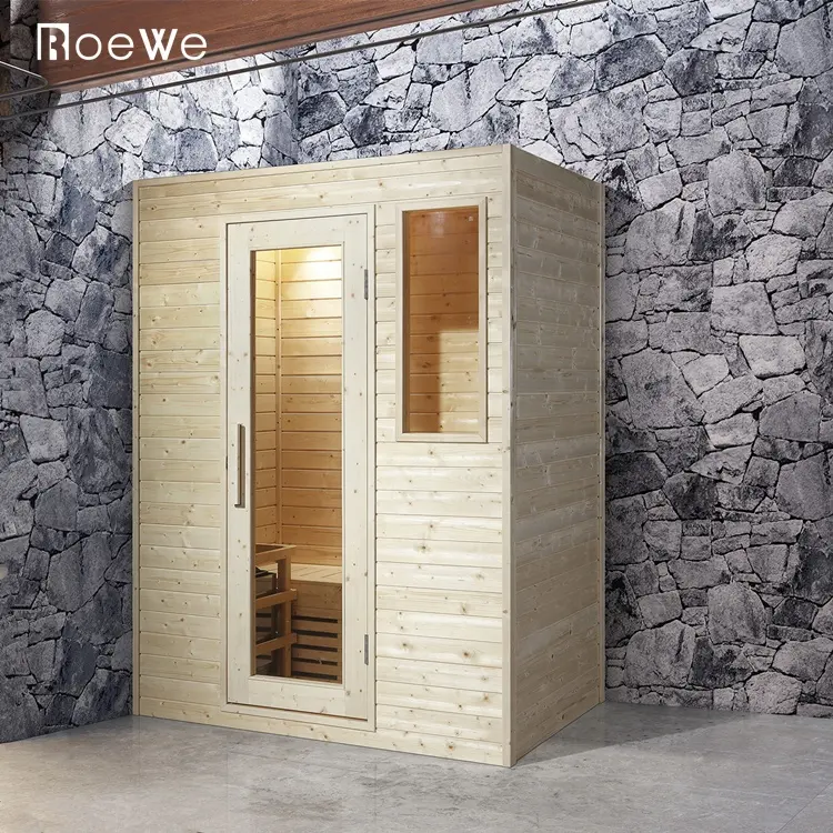 Traditional hemlock saunaking cabin heat by sauna stove, dry steam sauna 1500*900*2000mm