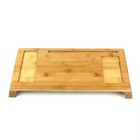 Support multifonctionnel réglable en bambou naturel pour ordinateur portable, organisateur de livres, moniteur, pour mobilier de bureau