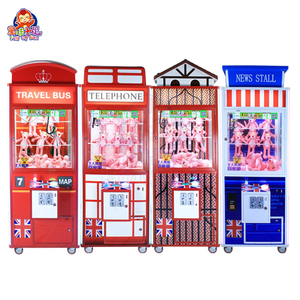Máquina de garras estilo cabina telefónica británica para peluches - Product Image 1