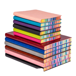 الجملة بو الجلود الملونة A6 جيب مذكرة Softcover دفتر للطلاب 100gsm ورقة لليوميات المدرسية والمجلات - Product Image 1