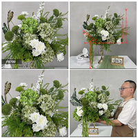 Décoration de mariage DKB, arrangement floral artificiel en soie verte, boules de fleurs pour la décoration de mariage