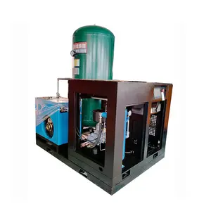 oilless 22kw 30HP Combined Rotary Screw Air Compressor with Receiver tank 1000 liter and Dryer