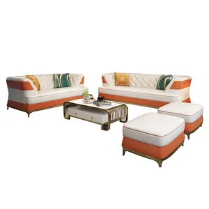 Conjunto de sofás modernos de espuma de alta densidad, producto nuevo, 1 + 2 + 3, para sala de estar, Sofabic, venta al por mayor