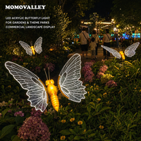 MOMOVALLEY Patentierter LED-Motorisierter Schmetterling mit Abnehmbaren Flügeln für Themenpark-Dekoration Direkt vom Hersteller 7-Tage-Lieferung